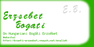 erzsebet bogati business card